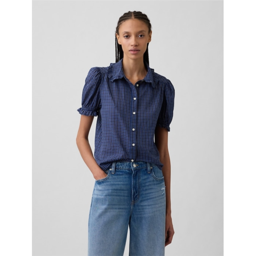 Gap Relaxed Voile Puff Sleeve Top