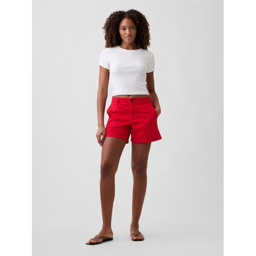 Gap 5 Mid Rise Downtown Khaki Shorts