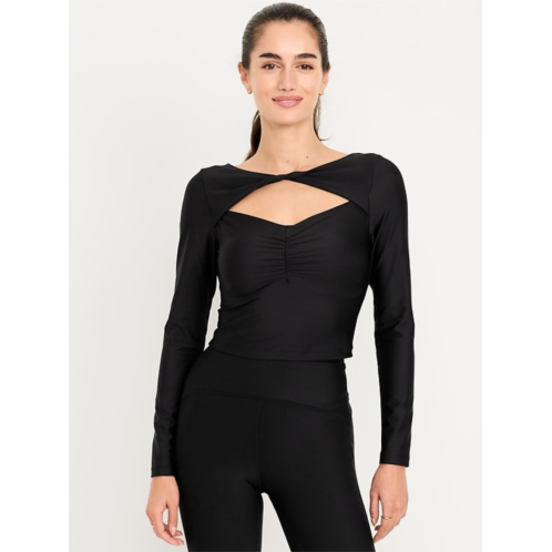 OldNavy PowerSoft Long-Sleeve Cut-Out Top