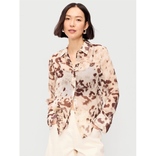 OldNavy Chiffon Sheer Button-Down Shirt