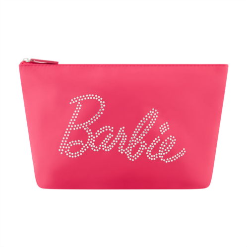 BARBIE rhinestone logo cosmetic bag