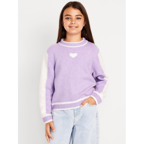 OldNavy SoSoft Color-Block Mock-Neck Sweater for Girls