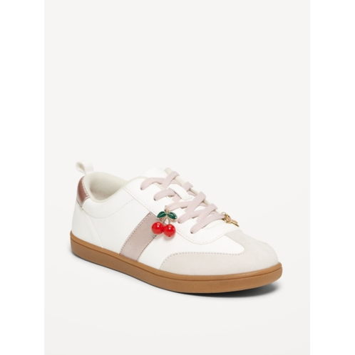 OldNavy Faux-Suede Lace-Up Charm Sneakers for Girls