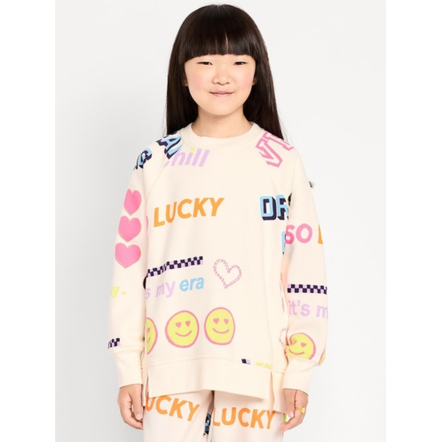 OldNavy Oversized French Terry Graphic Tunic Sweatshirt for Girls
