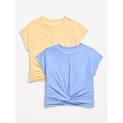 OldNavy CloudMotion Short-Sleeve Front-Knot 2-Pack T-Shirt for Girls