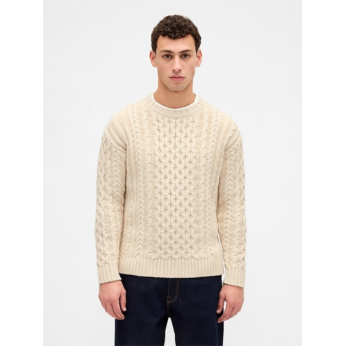Gap Relaxed Cable-Knit Sweater