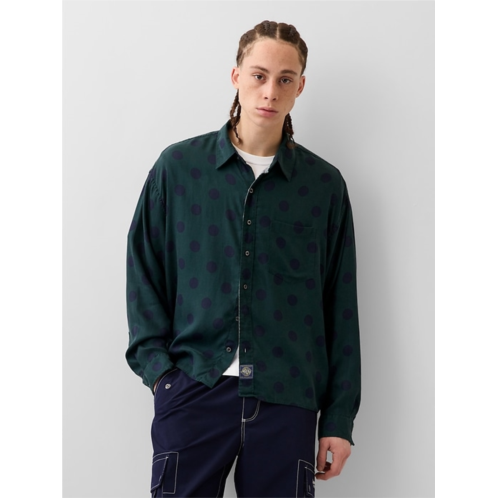 Gap × Awake NY Twill Dotted Big Shirt