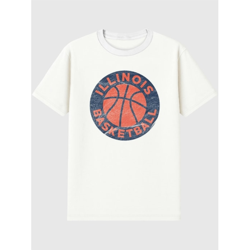OldNavy University of Illinois Illinois Circle Basketball Graphic T-Shirt for Men