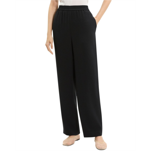 Theory relaxed straight satin pant