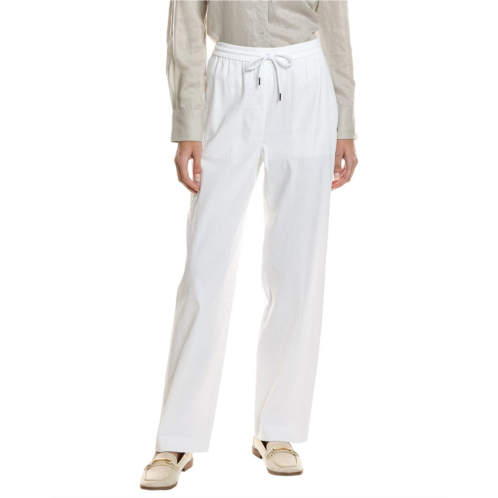 Theory pull on linen-blend pant