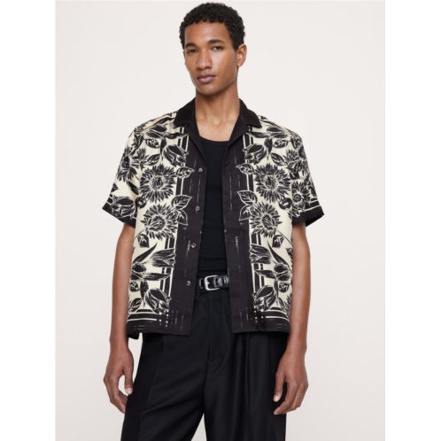 Bananarepublic Standard-Fit Silk Resort Shirt