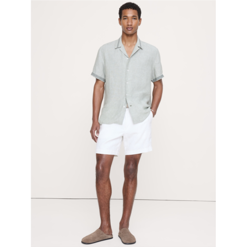 Bananarepublic Standard-Fit Embroidered Linen Resort Shirt