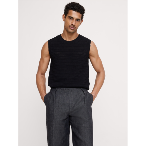 Bananarepublic Cotton-Linen Mesh Tank