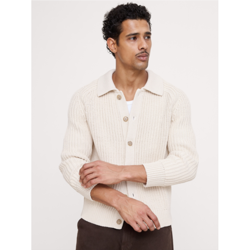 Bananarepublic Cotton Ribbed Polo Cardigan