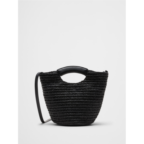 bananarepublic Straw Mini Bucket Crossbody