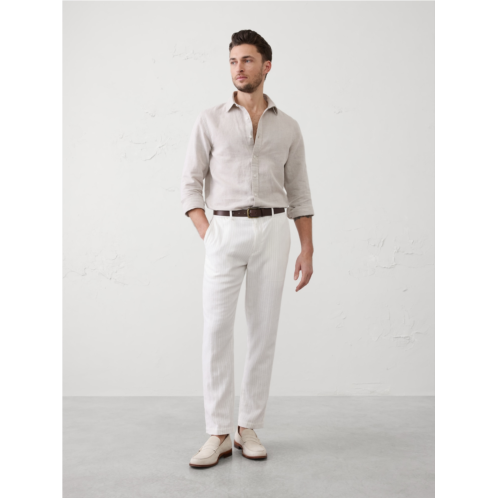 bananarepublic Athletic-Fit Linen-Blend Pant