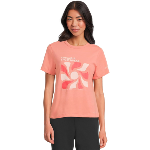 Womens Columbia Sun Trek Graphic Short Sleeve III