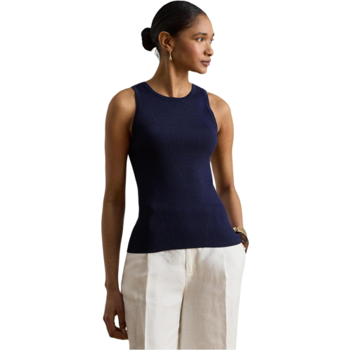 POLO Ralph Lauren Womens Lauren Ralph Lauren Rib-Knit Sleeveless Sweater
