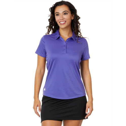 Womens adidas Golf Performance Solid Short Sleeve Golf Polo Shirt