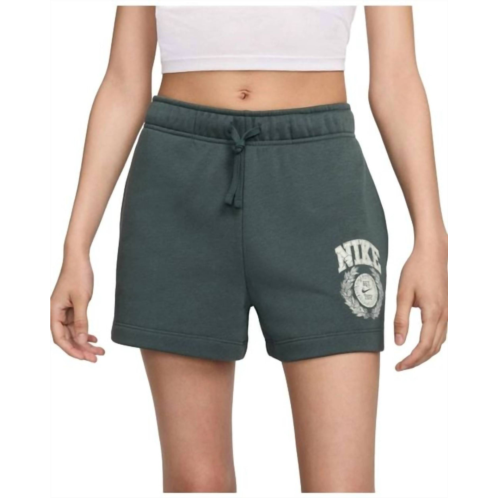 NIKE womens regular fit sweat short in green