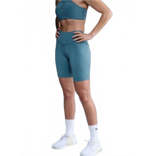 NIKE womens biker short in light blue