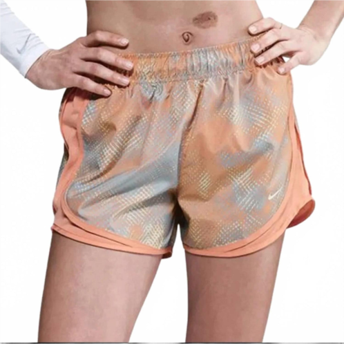 NIKE womens tempo lined dri fit 3in shorts in apricot