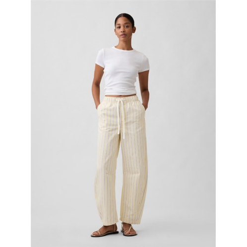 Gap Mid Rise Stripe Pull-On Barrel Jeans