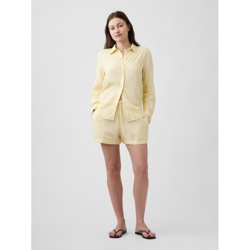 Gap 4 Pull-On Linen-Blend Shorts