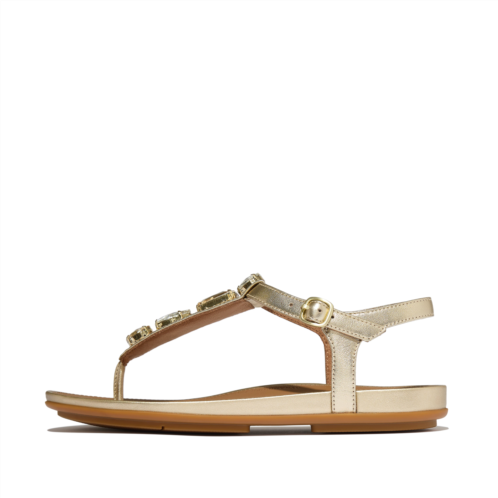Fitflop Ultra-Jewel Metallic-Leather T-Bar Sandals