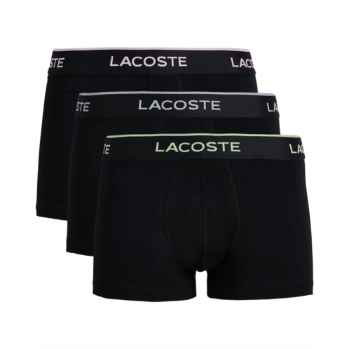 Mens Lacoste 3-Pack Crocodile Logo Trunks
