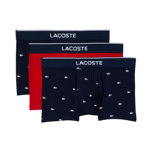 Mens Lacoste 3-Pack Printed Stretch Trunks