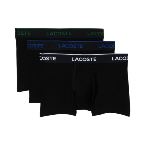 Mens Lacoste 3-Pack Crocodile Logo Trunks