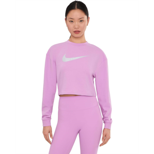 Womens Nike Pro Dri-FIT Crew-Neck French Terry Top