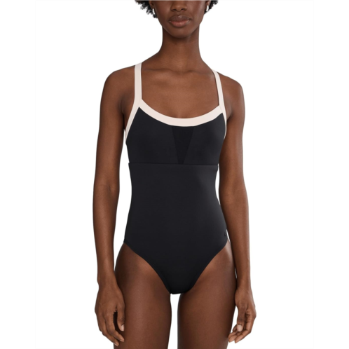 Womens Nike Bold Color Block V-back One Piece