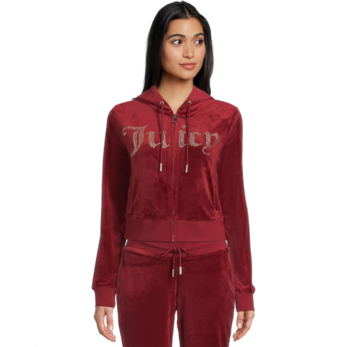 Juicy Couture Classic Juicy Hoodie With Bling