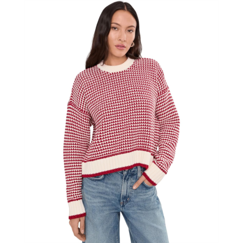 Womens Madewell Joanna Textured Stitch Cotton Pullover