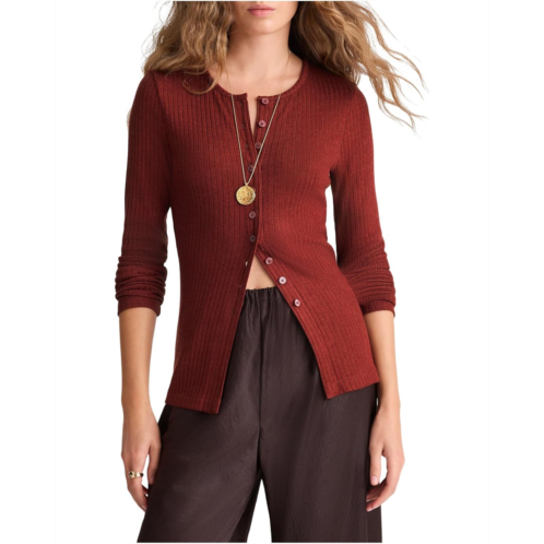 Womens Madewell Texture Mock Neck Cardigan