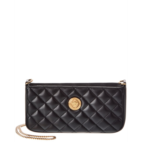 Versace la medusa quilted leather shoulder bag