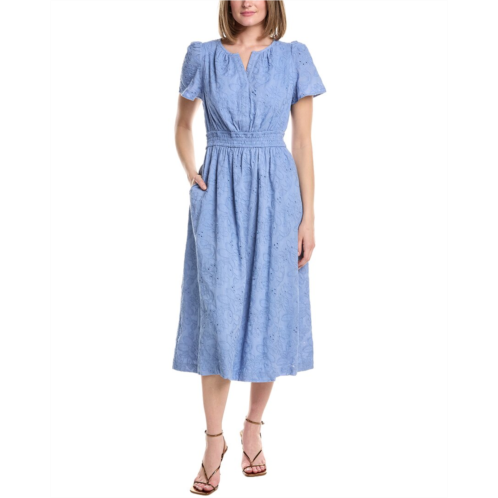 Anne Klein embroidered midi dress