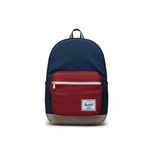 Herschel pop quiz backpack in black iris/red ochre/twill