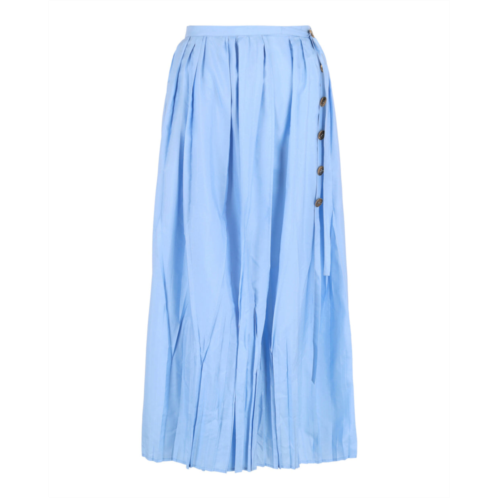 Salvatore Ferragamo pleated wrap maxi skirt