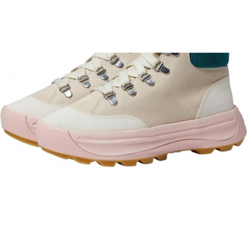 SOREL womens ona 503 hiker platform sneaker in natural/vintage pink/rose vintage