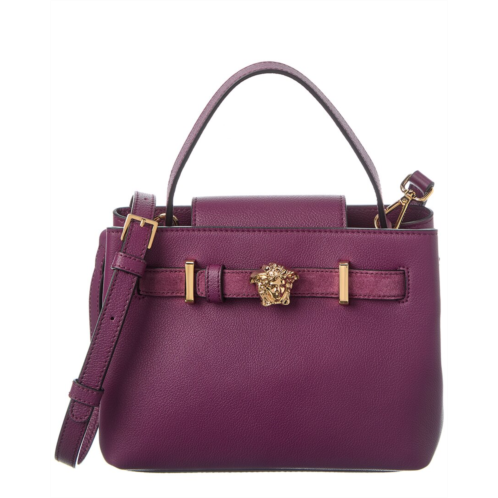 Versace medusa leather & suede tote