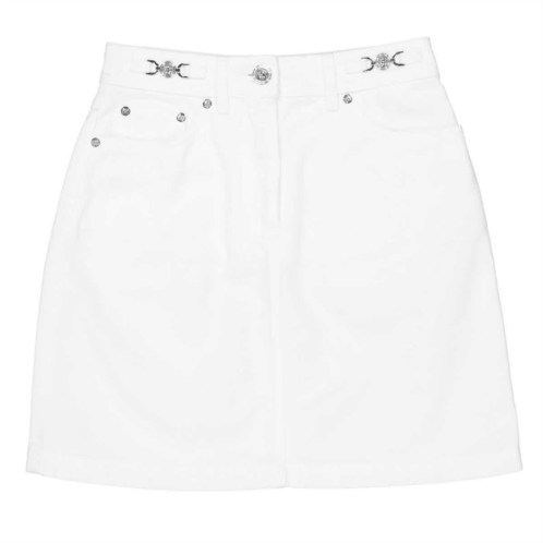 Versace cotton denim a-line skirt