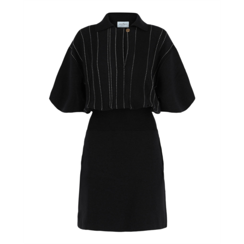 Salvatore Ferragamo contrast stitch knit dress