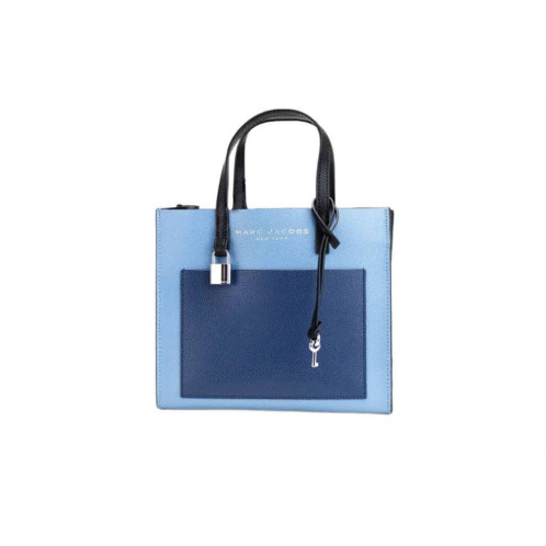 Marc Jacobs grind mini blue heaven colorblock leather tote crossbody bag womens purse