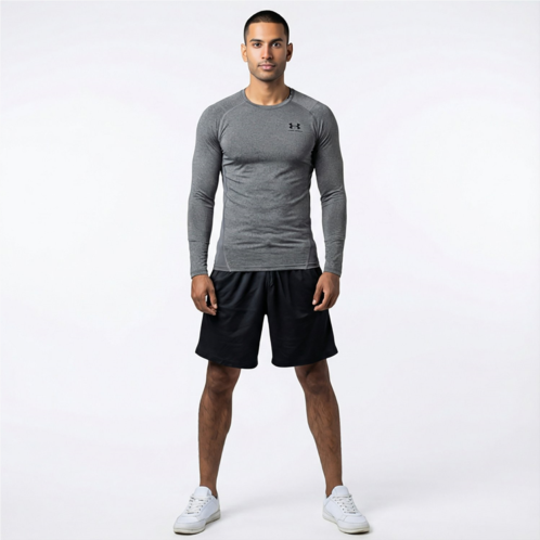 Under Armour Mens HeatGear Armour Comp Long Sleeve Top Black / White