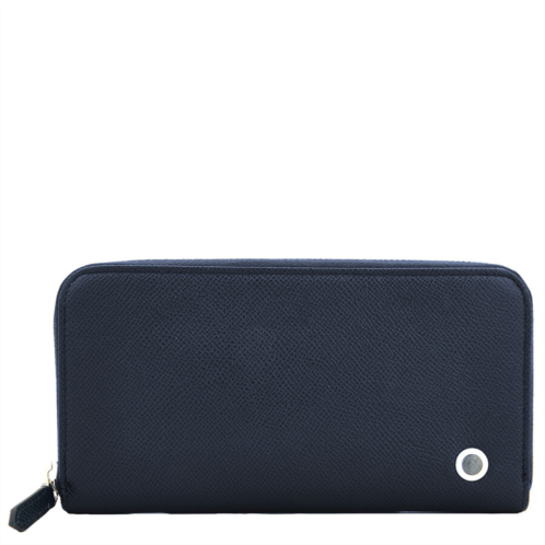 Bvlgari Blue Leather Zip Wallet