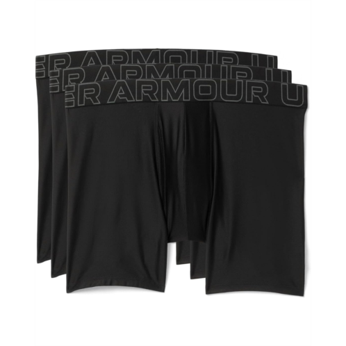 Mens Under Armour 3-Pack Performance Tech Solid 6 Boxer Briefs
