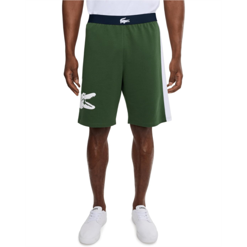 Mens Lacoste Straight Cut Fleece Loungewear Shorts